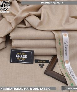 Grace Men Winter Unstitched Suit in Wooden color made from premium P.A Wool
