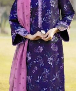 Alizeh AZ-92 Winter Khaddar 3 Piece Suit with digital printed shirt, dupatta, and trouser