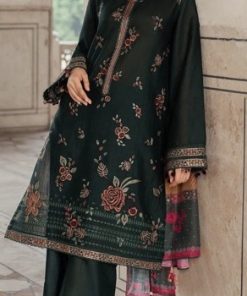 Jazmin JZ-641 premium Dhanak embroidered suit with digital wool shawl for winter
