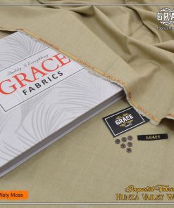Grace Men Wool Unstitched Winter Suit in Misty Moss Color – Hunza Valley Soft Finish Wool