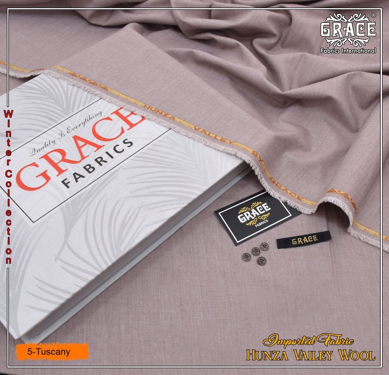 Grace Men Wool Unstitched Winter Suit in Tuscany Color – Hunza Valley Soft Finish Wool