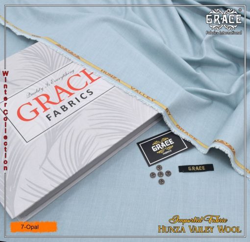 Grace Men Wool Unstitched Winter Suit in Opal Color – Hunza Valley Soft Finish Wool Fabric
