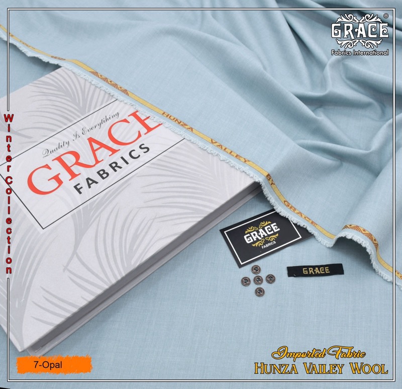 Grace Men Wool Unstitched Winter Suit in Opal Color – Hunza Valley Soft Finish Wool Fabric