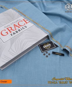 Grace Men Wool Unstitched Winter Suit in Ocean Color – Hunza Valley Soft Finish Wool