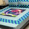 King Size Digital Cotton Bedsheet with 3-Panel HD Printed Design for Double Bed
