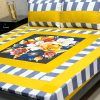 King Size Digital Cotton Bedsheet with 3D Panel HD Print for Double Bed