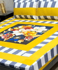 King Size Digital Cotton Bedsheet with 3D Panel HD Print for Double Bed