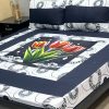 King Size Digital Cotton Bedsheet with 3D Panel HD Print for Double Bed