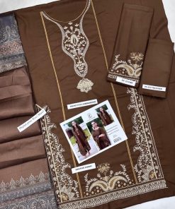 Experience the luxury of winter fashion with the Sapphire SP-642 3 Piece Unstitched Dhanak Suit — a perfect blend of comfort, style, and sophistication. Crafted with premium Dhanak fabric, this stunning ensemble is designed to keep you warm and graceful during the cold months. The outfit features exquisite heavy embroidery and a digital wool shawl, making it an ideal choice for both casual winter days and festive gatherings.