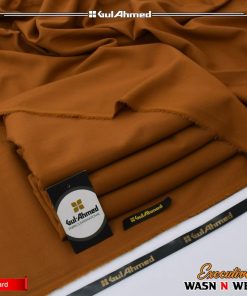 Gul Ahmad GW-23 Mustard Wash & Wear Fabric for Men – Premium Unstitched Suit