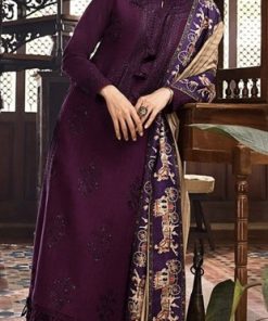 ASIM JOFA AJ-646 3 Piece Dhanak Winter Suit with Heavy Embroidery and Digital Wool Shawl