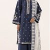 SAPPHIRE SP-647 3 Piece Dhanak Winter Suit with Full Heavy Embroidery and Digital Wool Shawl