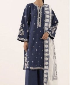 SAPPHIRE SP-647 3 Piece Dhanak Winter Suit with Full Heavy Embroidery and Digital Wool Shawl