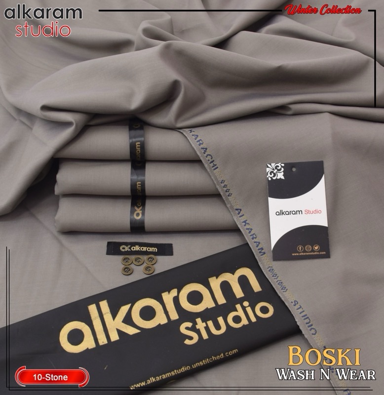 Al-Karam Men’s Unstitched Stone Wash & Wear Fabric for All Season Wear in Pakistan