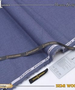 J. Men Indigo Unstitched Wool Suit for Winter Collection