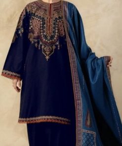 Zara Shahjahan ZS‑651 three piece Dhanak embroidered winter suit