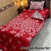 Colorful Single Bed Razai Set with 3 pieces including warm quilt, soft cotton bedsheet, and printed pillow cover for cozy sleep.