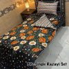 Elegant and warm Single Size Printed Razai Set with 3-piece bedding including mix cotton quilt, bedsheet, and pillow cover.