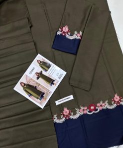 QASWA is a renowned name in women’s fashion, known for its commitment to quality, design innovation, and attention to detail. The brand often blends traditional craftsmanship with contemporary aesthetics. With the QS‑653 suit, QASWA demonstrates its mastery in winter fashion, weaving together traditional dhanak fabric and modern embossing techniques to create a piece that’s both luxurious and functional.