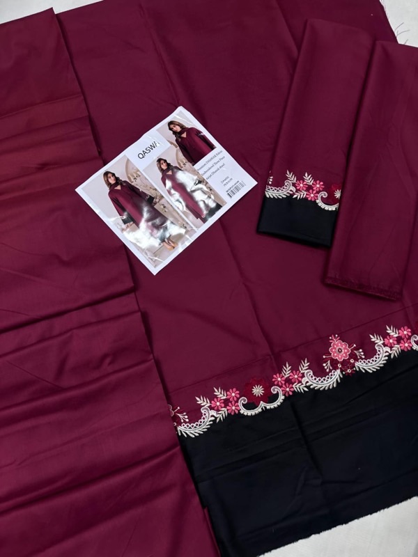 Step into winter with style and warmth with the QASWA QS‑654 3 Piece Winter Premium Dhanak Embroidered Suit. Combining premium dhanak fabric, exquisite embroidery, and a cozy winter shawl, this suit is perfect for festive gatherings, family celebrations, and elegant winter occasions. Its luxurious texture, intricate daman and sleeve embroidery, and durable dyed-back fabric make it a must-have for women seeking both sophistication and comfort.