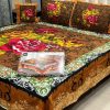 3D Panel Crystal Cotton Bedsheet Set ST 30 King Size Bedding