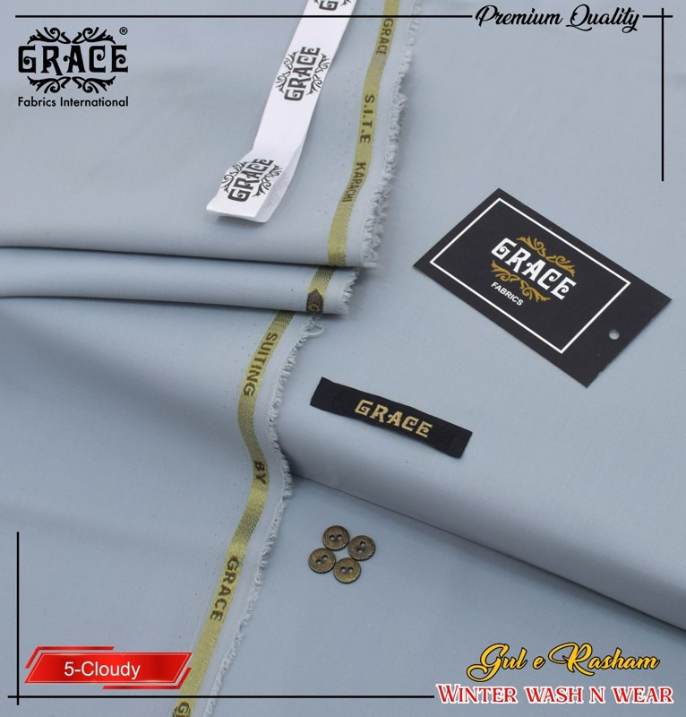 Grace Cloudy Winter Wash & Wear Men’s Unstitched Suit