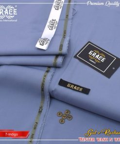 GRACE WINTER WASH & WEAR MEN'S UNSTITCHED SUIT – INDIGO COLOR