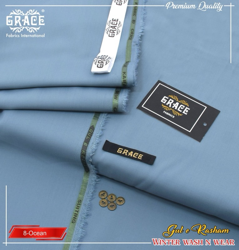 Grace Ocean Winter Wash & Wear Men’s Unstitched Suit