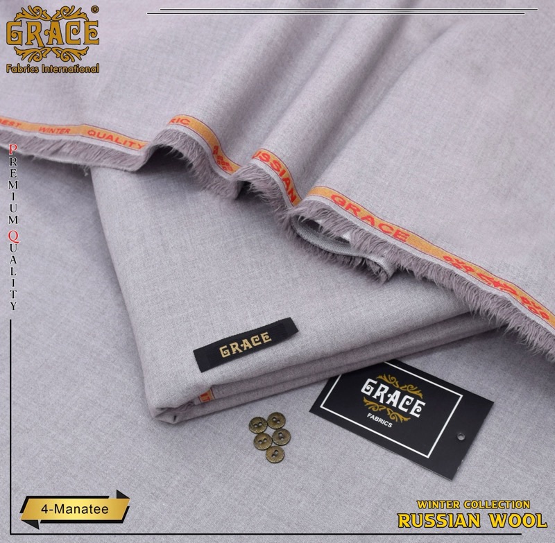 Grace Men Winter P.A Wool Unstitched Suit in Manate Color