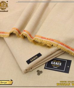 Grace Men Winter Unstitched Suit in Beige P.A Wool