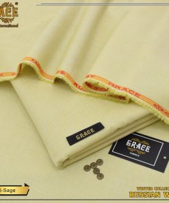 Grace winter wool winter men’s unstitched suit in Saga color premium poly-wool fabric