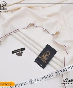 Sapphire Cream Color Boski SP-04 premium Boski fabric for men shalwar kameez