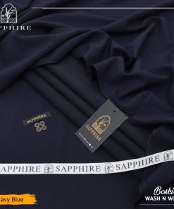 Sapphire Navy Blue Color Boski SP-02 premium Boski fabric for men shalwar kameez
