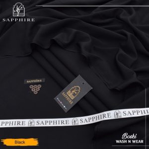 Sapphire Black Color Boski SP-01 premium Boski fabric for men shalwar kameez