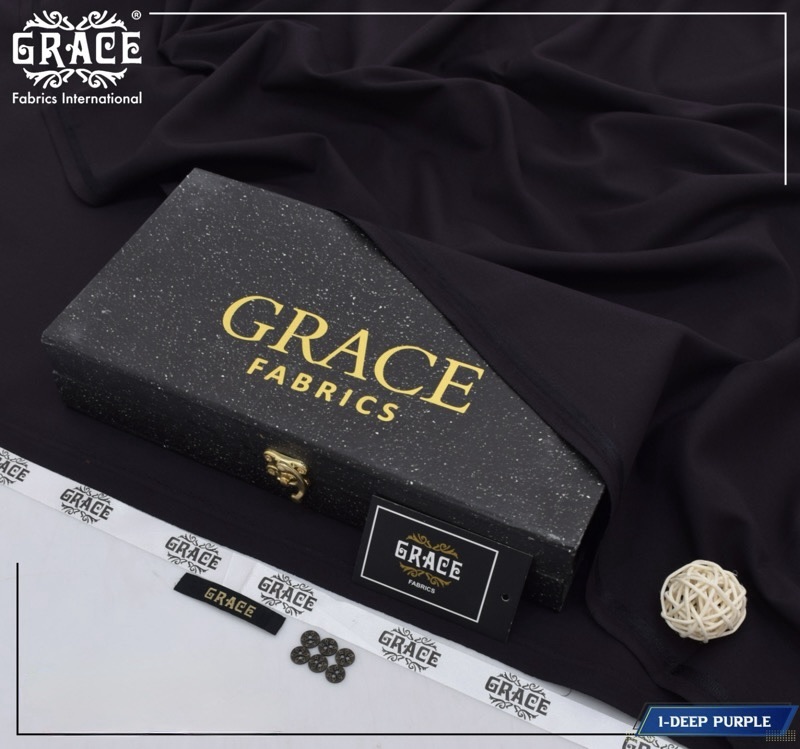 Grace Summer Wash & Wear Men’s Unstitched Suit Deep Purple 4 Meter Fabric