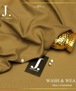 J. Wash N Wear 07 premium four season wash and wear men unstitched suit with 4 meter cutting