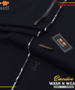 Khaadi Men Black Unstitched Suit Summer Wear 2026 Premium Fabric