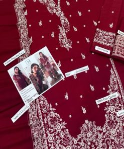 The Azure IA-35 Luxury Lawn Collection is crafted for women who appreciate premium lawn fabric, heavy embroidery, and graceful summer fashion. This 3 piece unstitched lawn suit combines classic embroidery with a luxurious bamber embroidered dupatta, making it an ideal choice for festive, formal, and elegant daytime occasions.