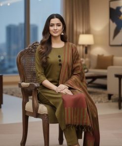 New Winter Multani Khaddi Susi 3 Piece Suit KH-659 Heavy Check Style