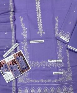 The Zarqash IA-42 Luxury Lawn Collection is designed for women who appreciate high-end embroidery, premium lawn fabric, and graceful summer fashion. This 3 piece unstitched lawn suit features full heavy embroidery paired with a luxurious bamber embroidery dupatta, making it an excellent choice for festive wear, Eid occasions, and formal daytime events.