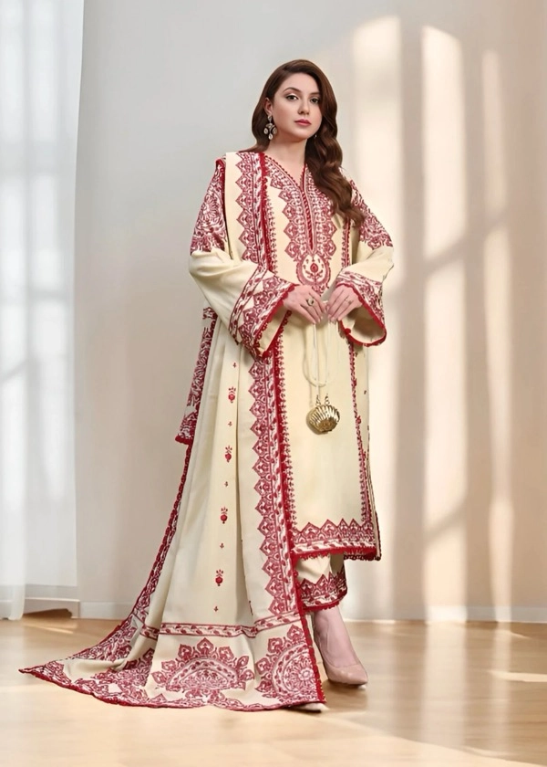 Aneelas IA-49 Luxury Lawn Heavy Embroidered 3 Piece Suit