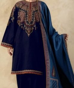 Zara Shahjahan IA-11 luxury lawn heavy embroidered 3 piece suit with digital print voile dobby dupatta