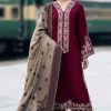 IZEL IA-13 luxury lawn heavy embroidered 3 piece suit with digital print voile dobby dupatta