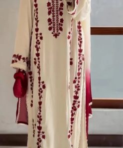 Zarf IA-14 luxury lawn heavy embroidered 3 piece suit with Bamber dupatta