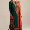 Hussain Rehar IA-16 luxury lawn heavy embroidered 3 piece suit with digital print voile dobby dupatta