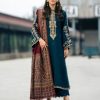 IZEL IA-22 luxury airjet lawn embroidered 3 piece suit with digital print voile dobby dupatta