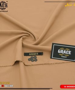 Grace Summer Wash & Wear Men’s Unstitched Suit Golden Color 4 Meter Fabric for Shalwar Kameez