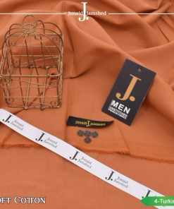 J. Cotton Suit for Men Unstitched Turkish Color Soft Cotton Fabric