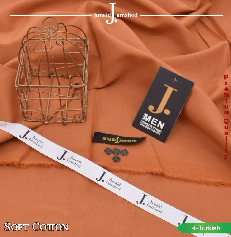 J. Cotton Suit for Men Unstitched Turkish Color Soft Cotton Fabric