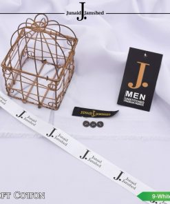 J. Cotton Suit for Men Unstitched White Color Soft Cotton Fabric